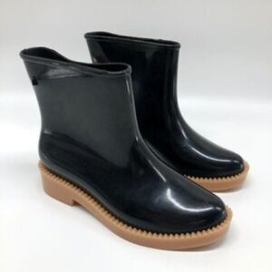 MELISSA Rain Drop Water Resistant Black Boot
